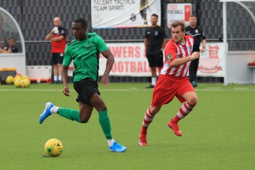 Enfields Ken Charles (L) and Bowers Ryan Sammons