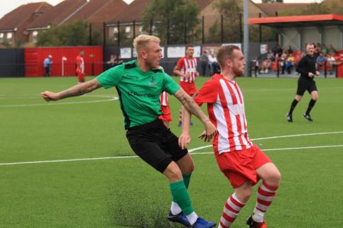 Enfields Ryan Blackman (L) and Bowers Tom Stephen