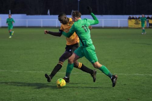 Cheshunts Mo Camara (L) and Enfields Sam Youngsx