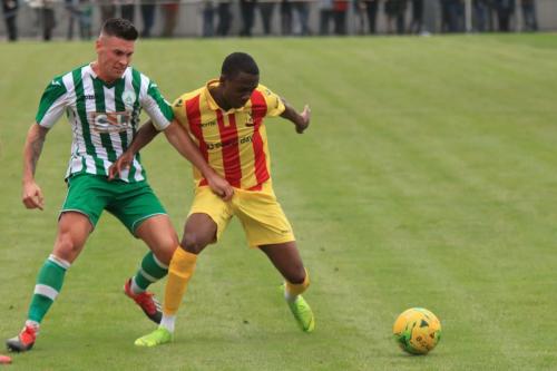 Chichesters Josh Clack (L) and Enfields Ken Charles
