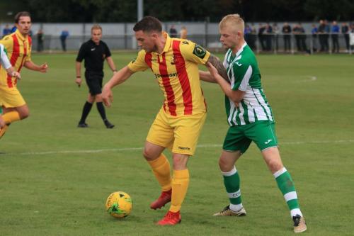 Enfields Alex Read (L) and Chichesters Corey Heathx