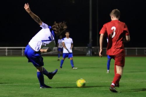 Enfields Roman Campbell (L) and Northwoods Chris Goslingx