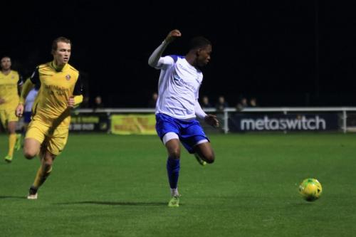 Hornchurchs Mickey Parcell (L) and Enfields Ken Charles