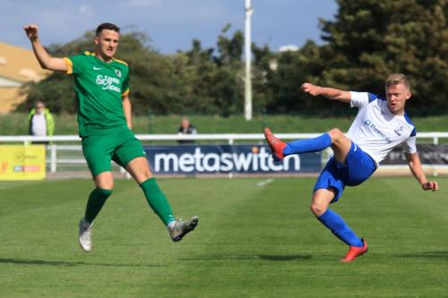Enfields Joe Payne (R) and Horshams Kieran Lavery