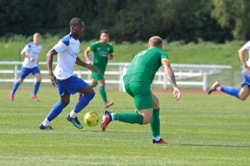 Enfields Ken Charles runs at Horshams Will Miles