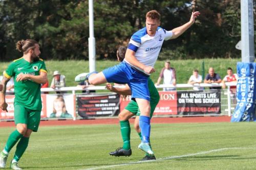 Enfields Marc Weatherstone (white) and Horshams Jerry OSullivan