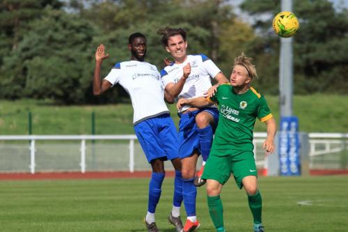 Enfields Muhammadu Faal (L) and Sam Youngs and Horshams George Hayward