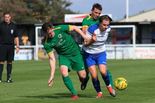 Enfields Sam Youngs and Horshams Charlie Harris (L) and Lea Dawson