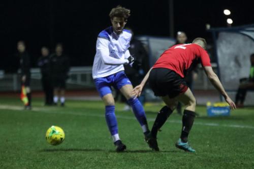 Enfields Josh Urquhart (L) and Lewes Tom Day