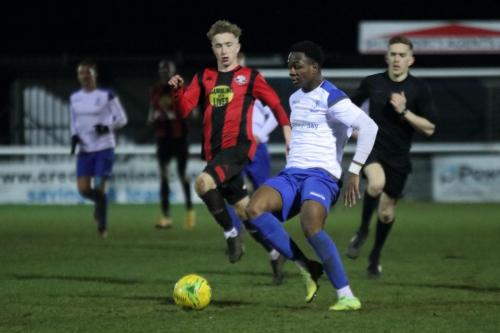 Enfields Ken Charles (R) and Lewes Tegan Freeman