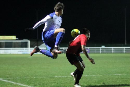 Enfields Sam Youngs (L) and Lewes Leon Redwood