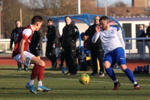 Bognors Harry Kavanagh (L) and Enfields Billy Bricknell