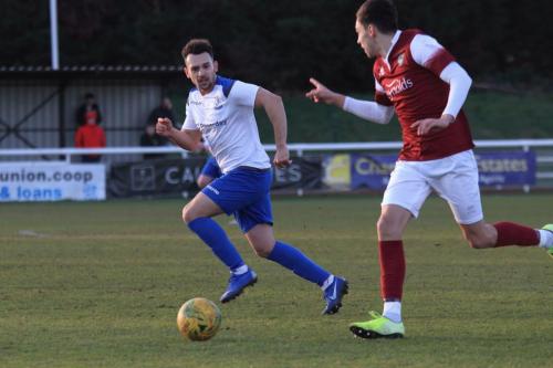 Enfields Lyle Della-Verde (L) and Bognors Josh Flint