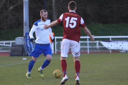 Enfields Sam Hatton (L) and Bognors Ashton Leigh