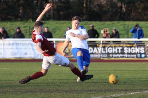 Lewis Taaffe puts Enfield 1-0 up