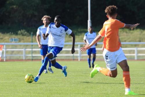 Enfields Muhammadu Faal (L) and Braintrees Cameron Green