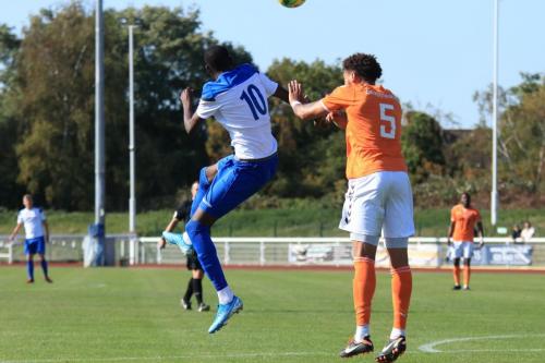 Enfields Muhammadu Faal (L) and Braintrees Harry Osbornex