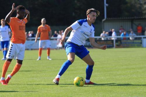 Enfields Sam Youngs (R) and Braintrees Ade Cole