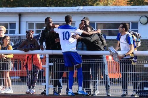 Muhammadu Faal celebrates his second goalx