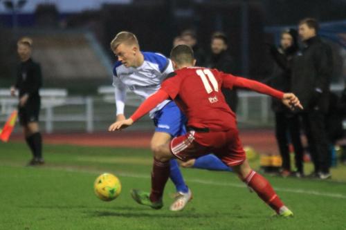 Enfields Joe Payne (L) and Regents Romario Dunne