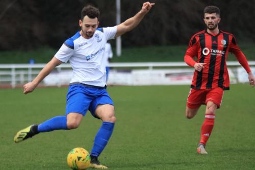 Enfields Lyle Della-Verde (L) and Regents Jake Clowsley