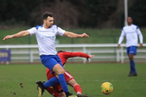 Enfields Lyle Della-Verde and Regents ( ) Jordan Barnett (red)