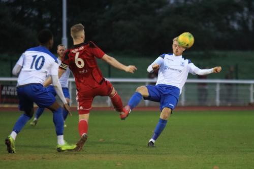 Enfields Ryan Blackman (R) and Ken Charles and Regents Matt Cripps