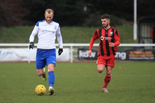 Enfields Sam Hatton (L) and Regents Jake Clowsley