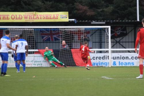 Jake Turner puts Regent 1-0 up from the penalty spot