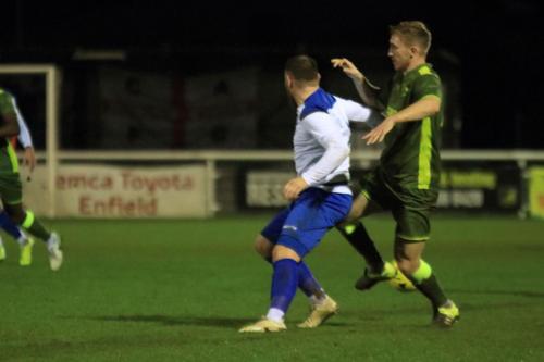 Enfields Billy Bricknell and Carshaltons Luke Read (R)