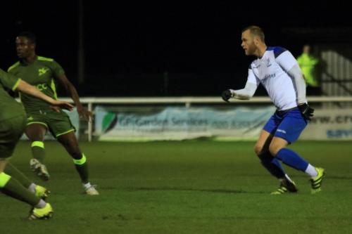 Enfields Sam Hatton (R) and Carshaltons Kershaney Samuels