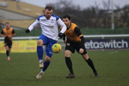 Enfields Billy Bricknell (L) and Crays Charlie Allen