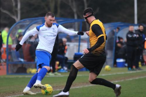 Enfields Billy Bricknell (L) and Crays Jay Leaderx