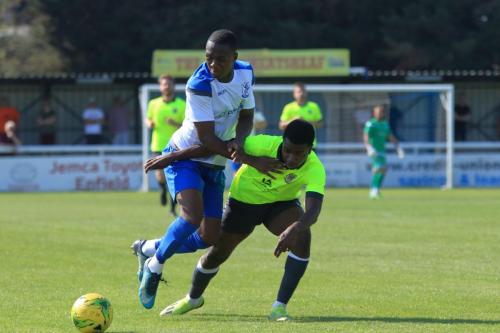 Enfields Ken Charles (L) and Potters Bars Thomas Gogo