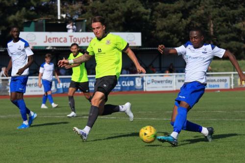 Enfields Ken Charles (R) and Muhammadu Faal and Potters Bars George Craddock
