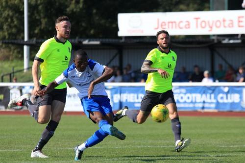 Enfields Ken Charles shoots over the bar