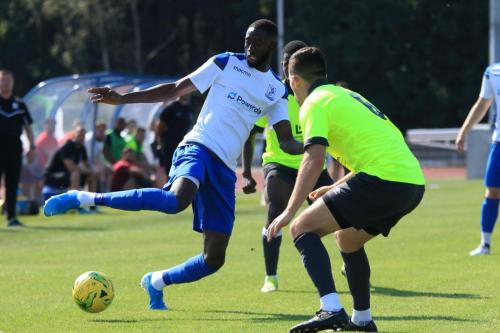 Enfields Muhammadu Faal (L) and Potters Bars William Wambeek