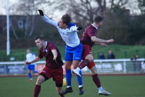 Enfields Sam Youngs and Wingates Mason Hall (L) and Charley OKeefe