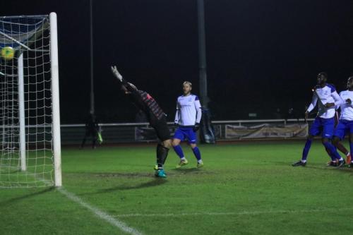 Wingate keeper Shane Gore is beaten by Joe Paynes last-gasp equaliser