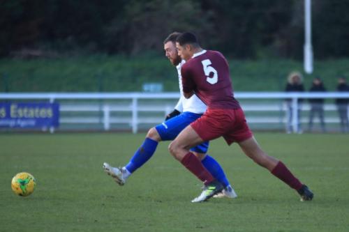 Wingates Christian Forino-Joseph (5) and Enfields Billy Bricknell