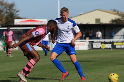 Casuals Juevan Spencer (L) and Enfields Joe Payne