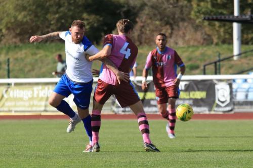 Enfields Billy Bricknell (L) and Casuals Robert Jamison