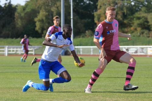 Enfields Muhammadu Faal (L) and Casuals Jack Strange