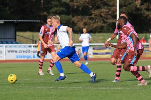 Enfields Ryan Blackman breaks into the Casuals box