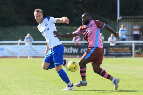 Enfields Sam Hatton (L) and Casuals Kevant Sorbonij