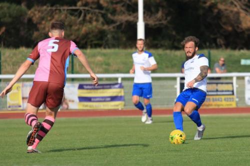Enfields Scott Thomas (R) and Casuals Jack Strange