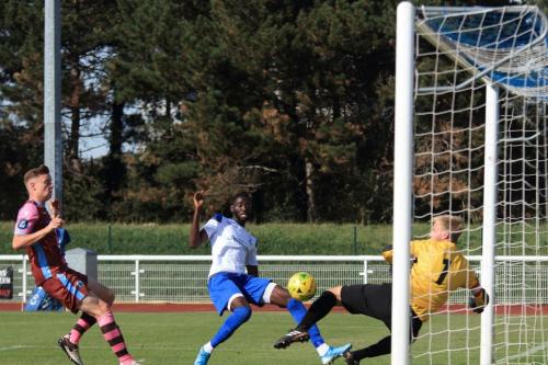 Muhammadu Faal scores the second Enfield goal