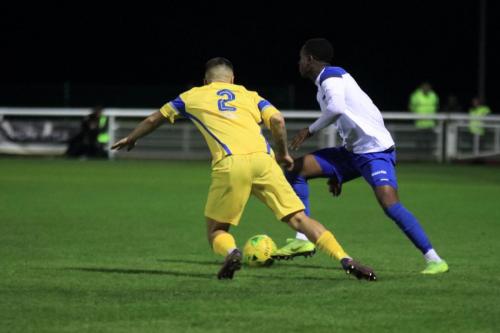 Stortfords Ben Sampayo (L) and Enfields Ken Charlesx