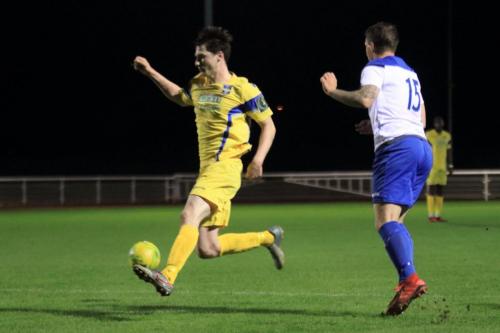 Stortfords Jack Thomas (L) and Enfields Alex Read