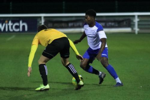 Broadfields Sam Horan (L) and Enfields Charles Brown